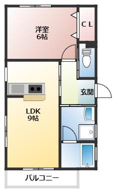 メゾンフローラ(1LDK/1階)の間取り写真