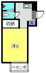スターハイム(1K/1階)の間取り写真