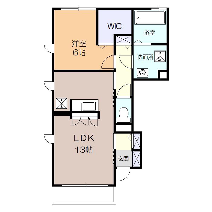ブルーライン 湘南台駅 徒歩13分 2階建 築13年(1LDK/1階)の間取り写真