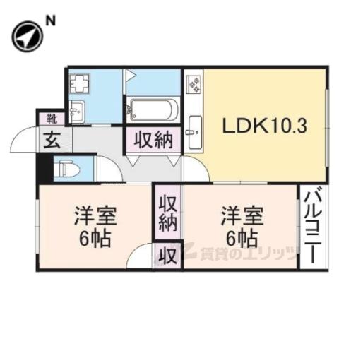 LOCOVILLAGE(2LDK/3階)の間取り写真