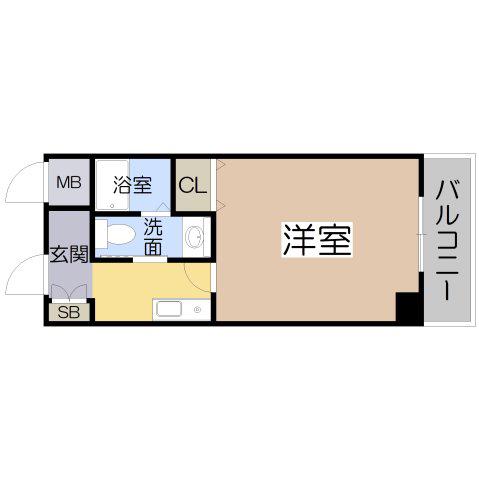 CASSIA天王寺東(1K/8階)の間取り写真
