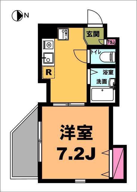 月村マンションNO23(1K/7階)の間取り写真
