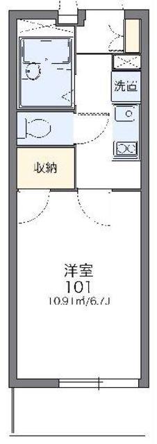 レオパレスイルソーレ(1K/1階)の間取り写真