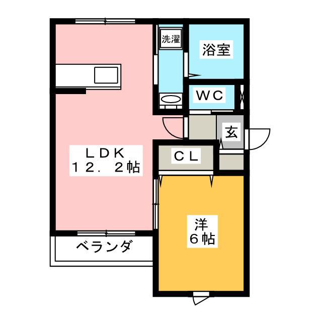 メゾン ド ソレイユ富士(1LDK/2階)の間取り写真