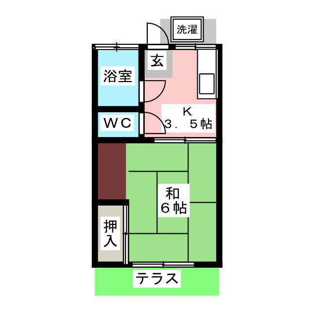 菊水荘(1K/1階)の間取り写真