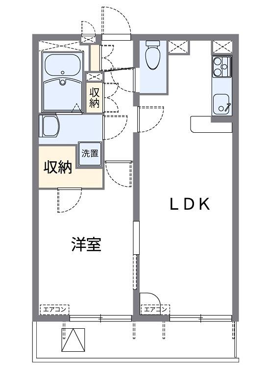 リバーパーク(1LDK/3階)の間取り写真