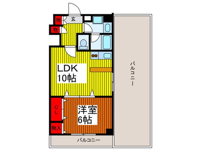 クールコクテル(1LDK/6階)の間取り写真