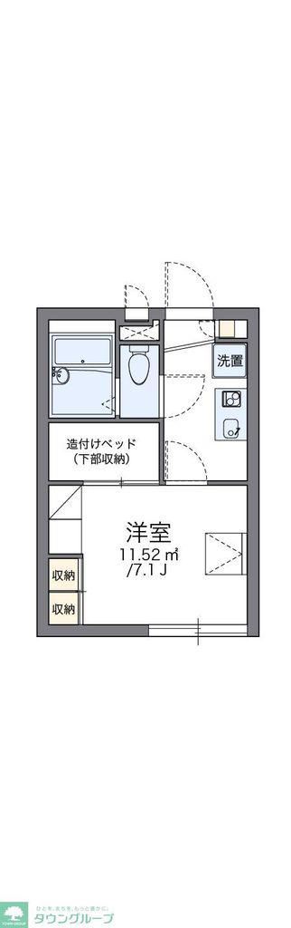 レオパレスSHINMEY(1K/2階)の間取り写真