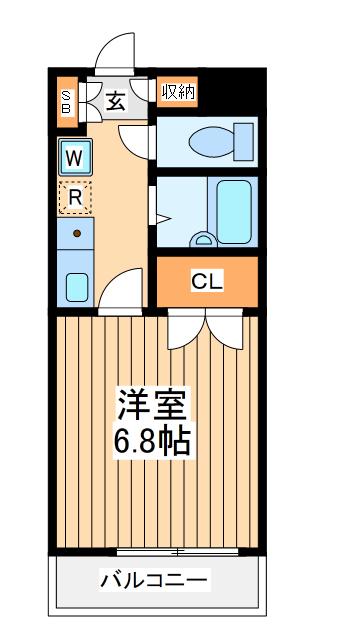 ビューアイランドオーエス2(1K/2階)の間取り写真