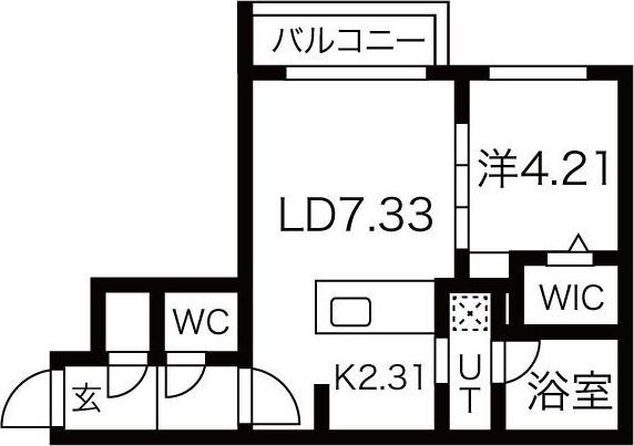 TRYBAL SPACE 北17条(1LDK/4階)の間取り写真