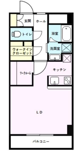高砂ハイツ1(ワンルーム/2階)の間取り写真
