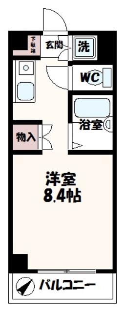 チェリーパーク(ワンルーム/3階)の間取り写真