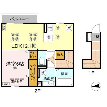 M-ONE丸の内(1LDK/2階)の間取り写真