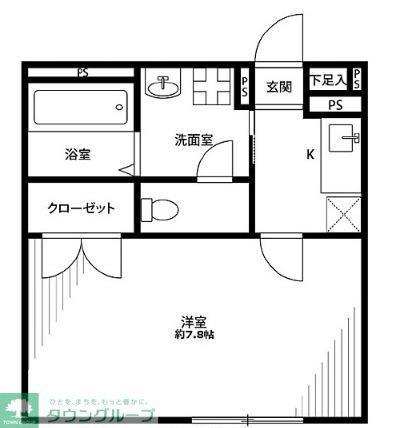 アンプルールフェールヨシノ(1K/3階)の間取り写真