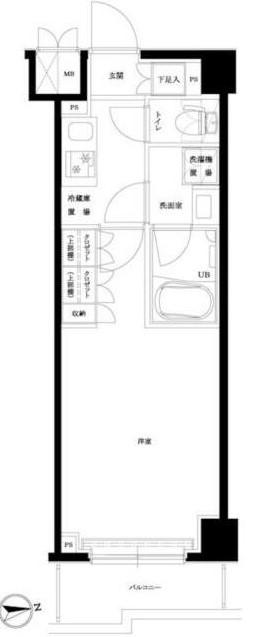 ルーブル横濱矢向(1K/5階)の間取り写真