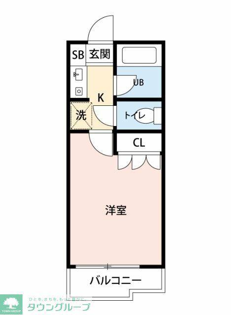 マイナビSTAY二子玉川メゾン(1K/3階)の間取り写真