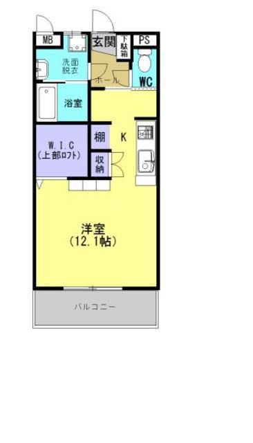 THE APARTMENT HIKARI(ワンルーム/4階)の間取り写真