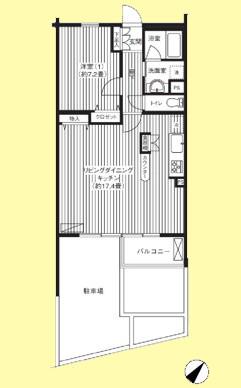 シエールグラン上池台(1LDK/1階)の間取り写真