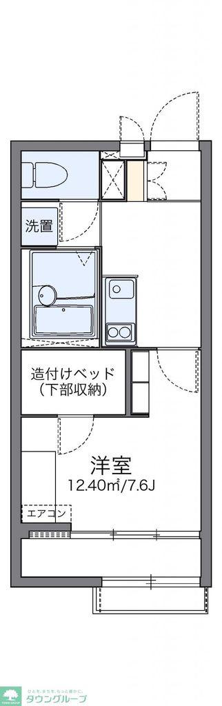 レオパレスおかのごう(1K/2階)の間取り写真