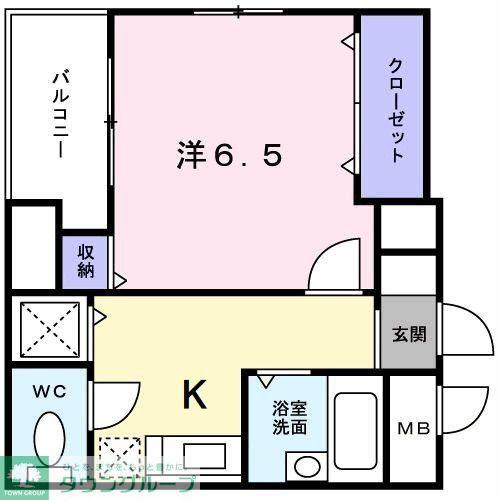 コンフォート 橋本(1K/6階)の間取り写真