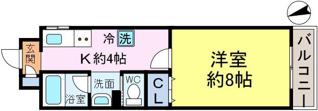 新小岩MYビル(1K/2階)の間取り写真