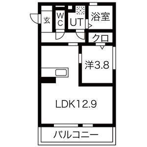 紫陽花ハイツ(1LDK/1階)の間取り写真