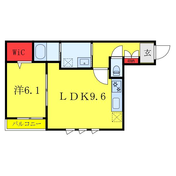 MAISON DU ARBRE(1LDK/3階)の間取り写真