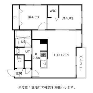 GALAXY EXPRESS 711(2LDK/2階)の間取り写真