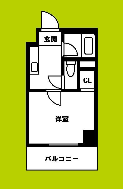 木川東エクセルハイツ(1K/8階)の間取り写真