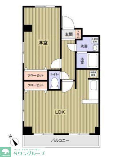 クラーシェ妙典(1LDK/2階)の間取り写真