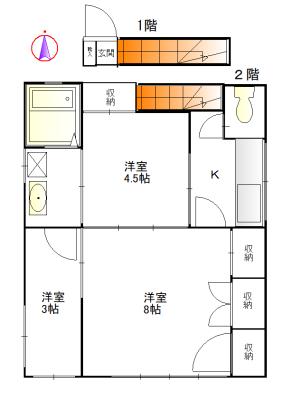 さくらハイツ(3K/2階)の間取り写真