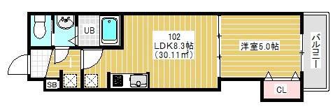 ARCENCIEL柏(1LDK/1階)の間取り写真