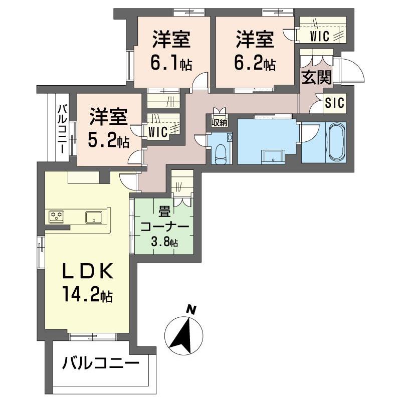 アルフェリーチェSHM(4LDK/4階)の間取り写真