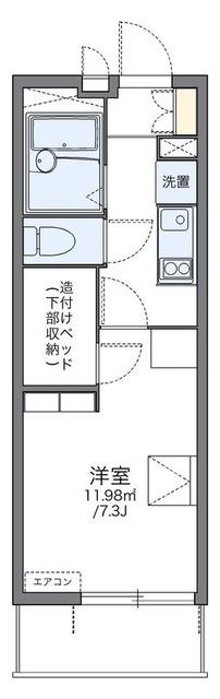 レオパレスすゞの木(1K/2階)の間取り写真