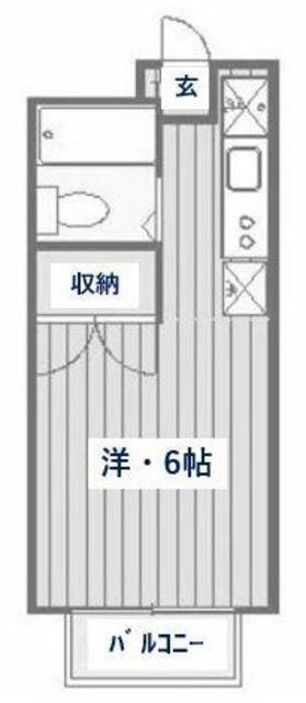 エコーハイツ(1K/1階)の間取り写真