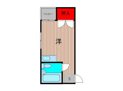 クレッシェンド西川口(ワンルーム/3階)の間取り写真