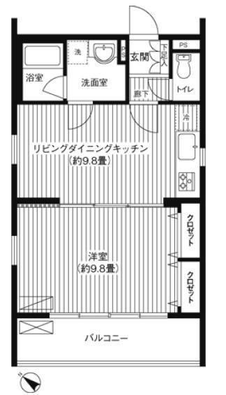 シエールグラン上池台(1LDK/3階)の間取り写真