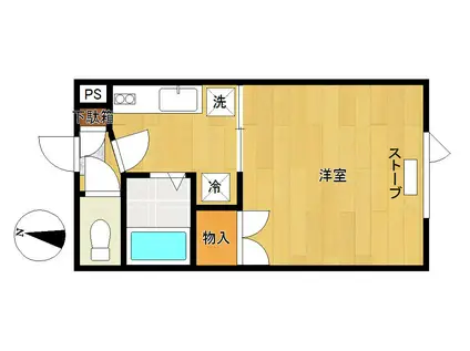 Mハイツ2(ワンルーム/1階)の間取り写真