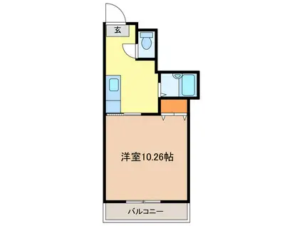 レジデンス南昭和(1K/1階)の間取り写真