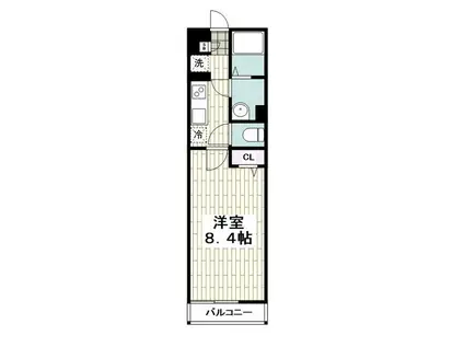 リブリ・エクセルシオ六浦(1K/1階)の間取り写真