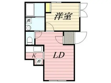 LAPIS四谷三丁目(1LDK/3階)の間取り写真