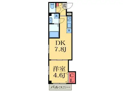 N.ADADIO幕張(1DK/3階)の間取り写真