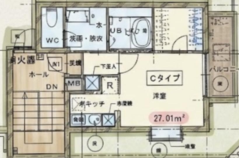 サンクレスト鷺宮(1K/3階)の間取り写真