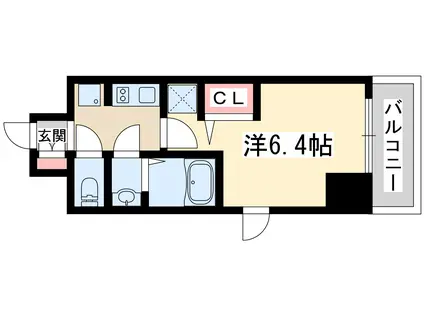 エステムコート新大阪12オルティ(1K/11階)の間取り写真