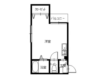 クレインコート東園(ワンルーム/3階)の間取り写真