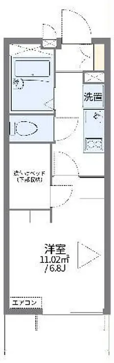 レオパレスALFACITY K 3階階 間取り