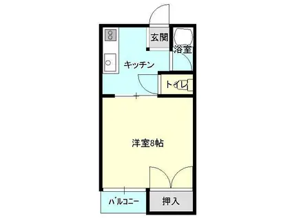 コーポ アイリス(1K/3階)の間取り写真