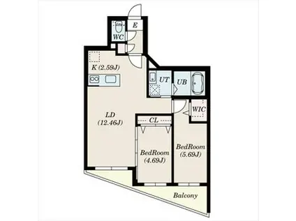 DIORE RESIDENCE SAPPORO(2LDK/3階)の間取り写真