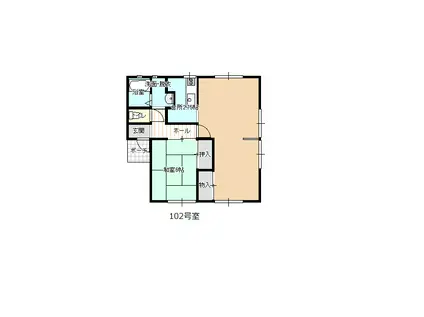 第2NKハイツ(1LDK/1階)の間取り写真