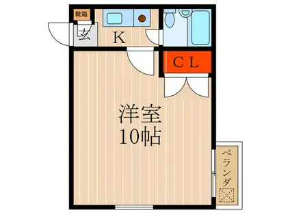 フレグランス大宮(1K/4階)の間取り写真